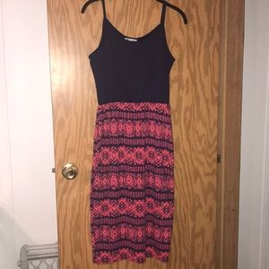 NWT Urban Rose navy blue &coral length dress SZ XL